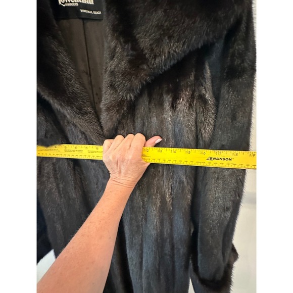 Lowenthal Black Glamour Mink Fur Coat Full Length Womens Elegant Luxury - Picture 3 of 6